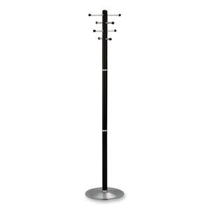 Safco Free Standing Wood Costumer - 8 Hook - 80 lb Capacity - 0.59" Size - Wood, Steel - Mahogany