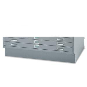 Safco 6" High Base for 5-Drawer Steel Flat File - 6" Height x 53" Width x 39" Depth - Steel - Gray