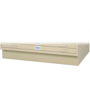 Safco 6" High Base for 5-Drawer Steel Flat File - 6" Height x 53" Width x 39" Depth - Steel - Tropic Sand