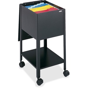 Safco 17" Deep Mobile Tub File - 300 lb Capacity - 4 x 2" Caster - Steel - 13.5" x 17.5" x 28" - Black