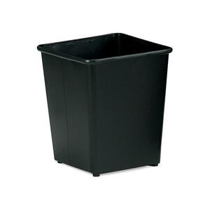 Safco Fire-safe Wastebasket - 29.34L Capacity - Square - 15.5" Height x 13" Width x 13" Depth - Steel - Black