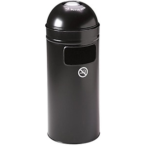 Safco Smoker Dome - 45L Capacity - 16" Opening Diameter - 39.5" Height - Steel - Black