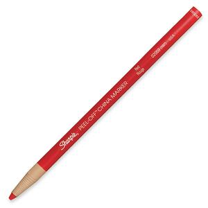 Sanford Peel-Off China Paper Marker - Red Lead - Red Barrel - 12 / Dozen