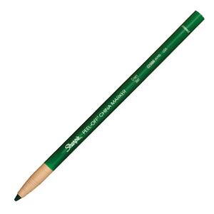 Sanford Peel-Off China Paper Marker - Green Lead - Green Barrel - 12 / Dozen