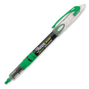 Sanford Accent Pen-Style Liquid Highlighter - Micro Chisel Marker Point Style - Fluorescent Green Ink - 1 Dozen