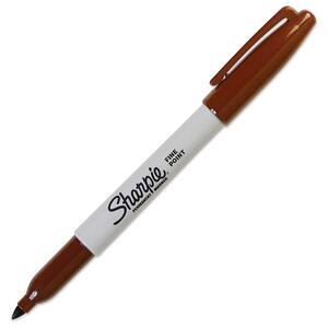 Sharpie Permanent Sharpie Fine Point Marker - Brown Ink - 1 Each