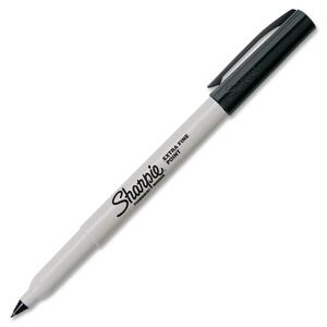 Sharpie Extra-Fine Permanent Marker - Ink Color: Black - 12 / Dozen