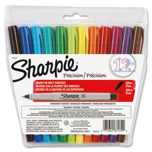 Sanford Sharpie Ultra-Fine Point Markers - Point Marker Point Style - Black Ink, Blue Ink, Red Ink, Green Ink, Purple Ink, Orange Ink, Yellow Ink, Brown Ink, Turquoise Ink, Aqua Ink, Lime Ink, Berry Ink - 12 / Set