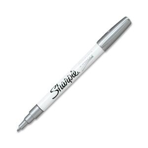 Sanford Sharpie Metallic Paint Marker - Metallic Silver Ink - White Barrel - 1 Each