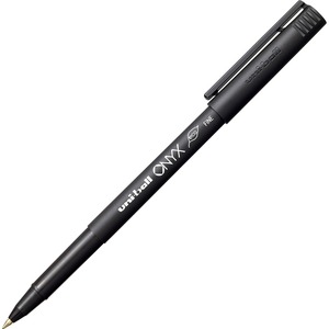 Sanford Onyx Rolling Ball Pen - 1 mm Pen Point Size - Black Ink - 12 / Dozen
