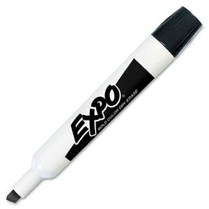 Sanford Dryerase Expo Chisel Point Marker - Chisel Marker Point Style - Black Ink - 1 Dozen