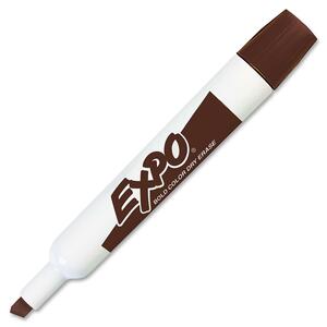 Sanford Dryerase Expo Chisel Point Marker - Chisel Marker Point Style - Brown Ink - 1 Each