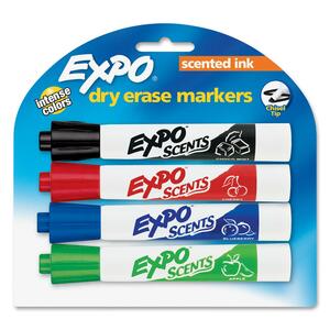 Sanford Expo Scented Whiteboard Markers - Chisel Marker Point Style - Assorted Ink - 4 / Set
