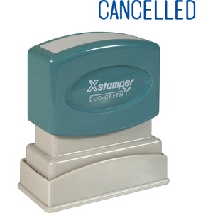 Shachihata Xstamper Pre-Inked Stamp - 0.5" x 1.62" - Blue