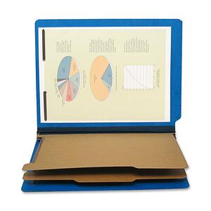 SJ Paper Six Section Classification Folder - Letter - 8.5" x 11" - 2.25" Expansion - 2" Capacity - 1 Each - 25pt. - Cobalt Blue