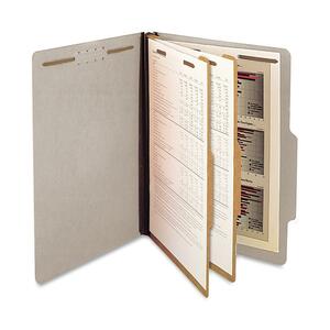 SJ Paper Classification Folder - Legal - 8.5" x 14" - 2 Divider - 2.25" Expansion - 6 Fastener - 2" Capacity - 15 / Box - 25pt. - Gray
