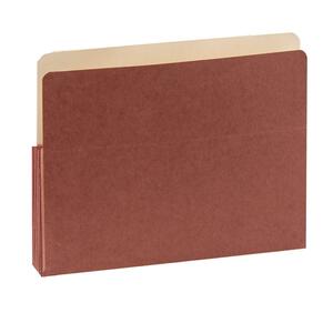 SJ Paper Red Wallet Expanding Pockets - Letter - 8.5" x 11" - 3.5" Expansion - 50 / Box - 11pt.