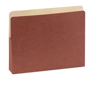 SJ Paper Red Wallet Expanding Pockets - Letter - 8.5" x 11" - 5.25" Expansion - 25 / Box - 11pt.