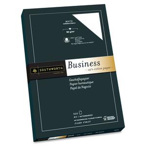 Southworth A4 Fine Busines Paper - A4 - 8.27" x 11.69" - 90g/m² - Wove - 500 x Sheet - White