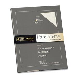 Southworth Fine Parchment Paper - Letter - 8.5" x 11" - 24lb - Parchment - 80 x Sheet