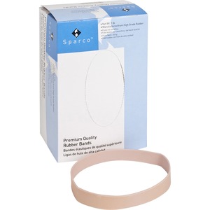 Sparco Pure Rubber Bands - 7" Length x 0.62" Width x 0.06" Thickness - 1 Box - Natural