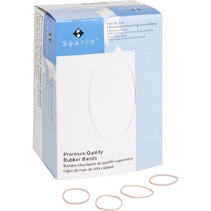 Sparco Pure Rubber Bands - 1.75" Length x 0.06" Width x 0.03" Thickness - 1 Box - Natural
