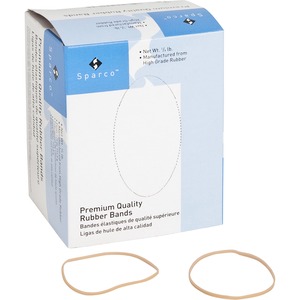 Sparco Pure Rubber Bands - Size: 18 - 3" Length x 0.06" Width x 0.03" Thickness - Biodegradable, Sustainable - 475 / Box - Natural