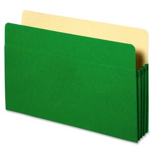 Sparco Accordion File Pocket - 3.5" Expansion - 9.5" x 14.75" - 1 Each - Green