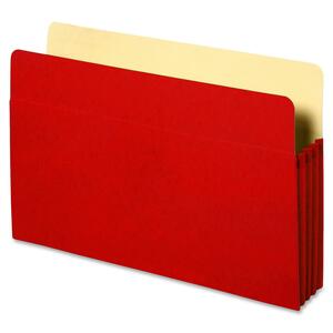 Sparco Accordion File Pocket - 3.5" Expansion - 9.5" x 14.75" - 1 Each - Red