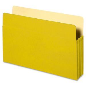 Sparco Accordion File Pocket - 3.5" Expansion - 9.5" x 14.75" - 1 Each - Yellow