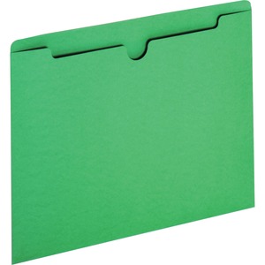 Sparco Colored File Jacket - Letter - 8.5" x 11" - 100 / Box - 11pt. - Green