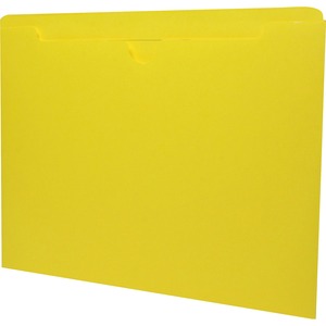 Sparco Colored File Jacket - Letter - 8.5" x 11" - 100 / Box - 11pt. - Yellow