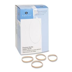 Sparco Pure Rubber Bands - 2.5" Length x 0.12" Width x 0.03" Thickness - 1 Box - Natural