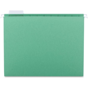 Sparco Colored Hanging Folder - Letter - 8.5" x 11" - 1/5 Tab Cut - 25 / Box - Green