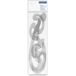 Staedtler Tinted Plastic French Curve Set - 3 Piece(s) - Gray