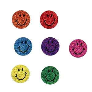 Trend Superspots Sparkle Smile Stickers - 1300 Smilies - Paper - Assorted, Multicolor