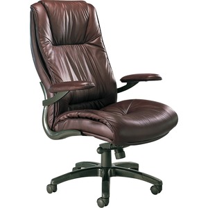 Mayline Ultimo ULEXBUR Leather High-Back Chair - Leather Burgundy Seat
