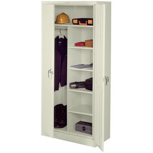Tennsco Steel Duplex Combination Cabinet - 36" x 18" x 78" - Steel - Putty