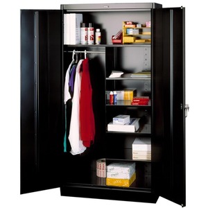 Tennsco Steel Duplex Combination Cabinet - 36" x 24" x 78" - Steel - Black