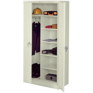 Tennsco Steel Duplex Combination Cabinet - 36" x 24" x 78" - Steel - Putty