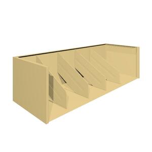 Tennsco A36 Series Modular 4 Fixed Dividers - 36" x 16.18" x 10" - Steel - Stackable - Sand