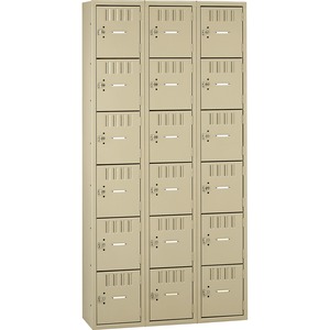 Tennsco Six-Tier Box Locker - Sand
