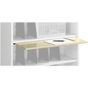 Tennsco Posting Shelf - 30" x 12" x 0.5" - Steel - Letter - Leveling Glide - Putty
