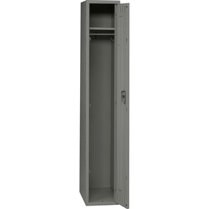 Tennsco Single-Tier Locker - 72" x 12" x 18" - Medium Gray