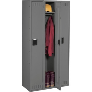 Tennsco Single-Tier Locker - 72" x 36" x 18" - Medium Gray