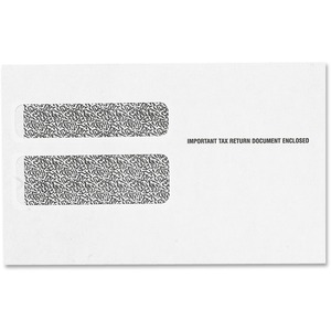 Tops W-2 Form Double Window Envelope - 9" x 5.62" - 24lb - Wove - 50 / Pack - White