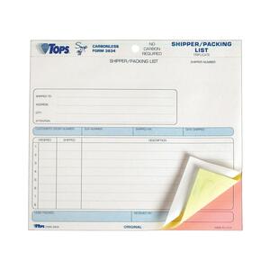 3-Part Carbonless Shipper/Packing Forms