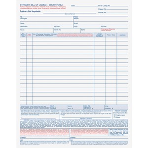 Bill-of-Lading Snap off 4-part Form Sets