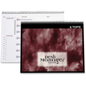 Tops Desk Manager Multi-tasking Notebook - 9" x 11" - White