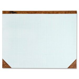 Tops Quadrille Desk Pads - 22" Width x 17" Depth - 50 Sheets - Chipboard Backing - Paper - White